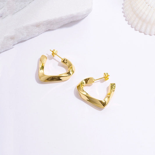 Women's Niche High-grade Metal Simple Jewelry Ear Rings