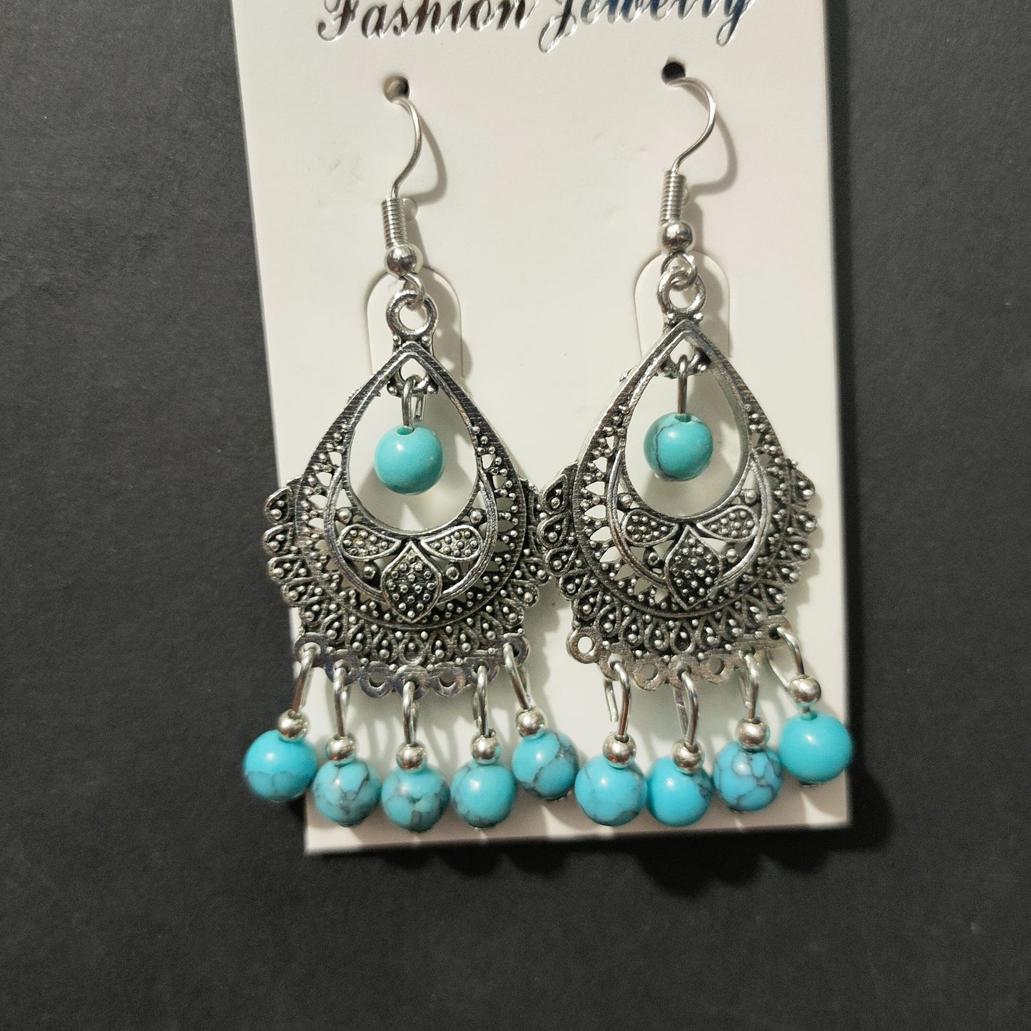 Ethnic Style Minority Scenic Spot Turquoise Earrings