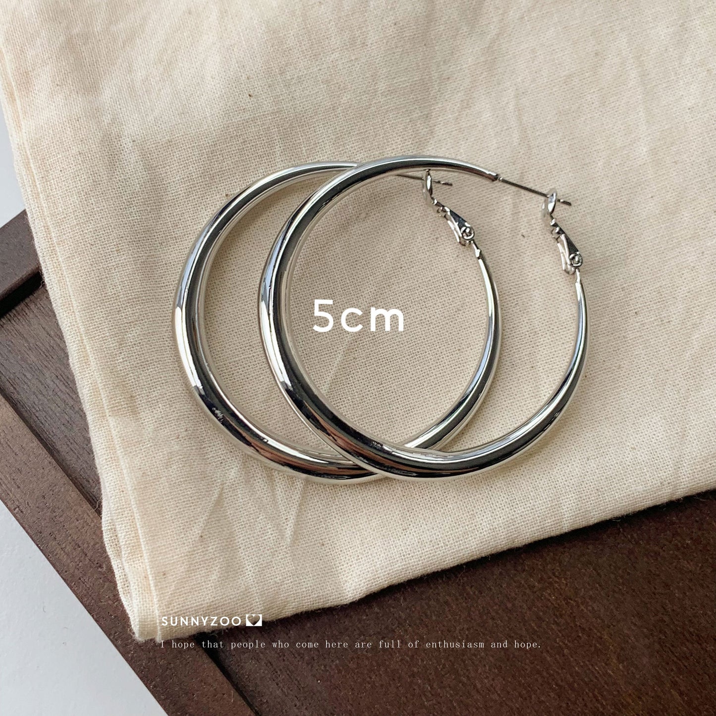 Women's Simple Big Hoop Retro Commuter Cold Earrings