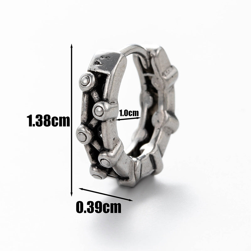 Men's Stainless Steel Cast Tiger Cross Pentagram Rings