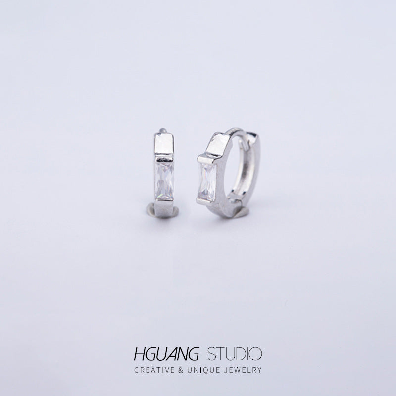 Micro Inlaid Zircon Ear Bone Plant High Sense Earrings