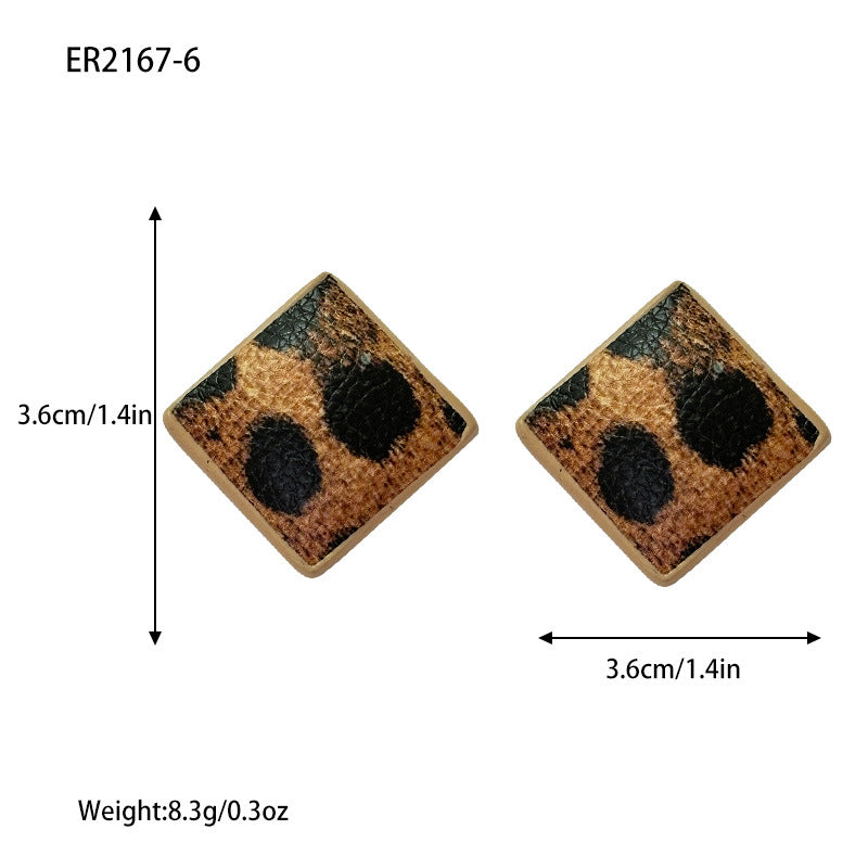 Leopard Print High-grade Niche Retro Graceful Earrings