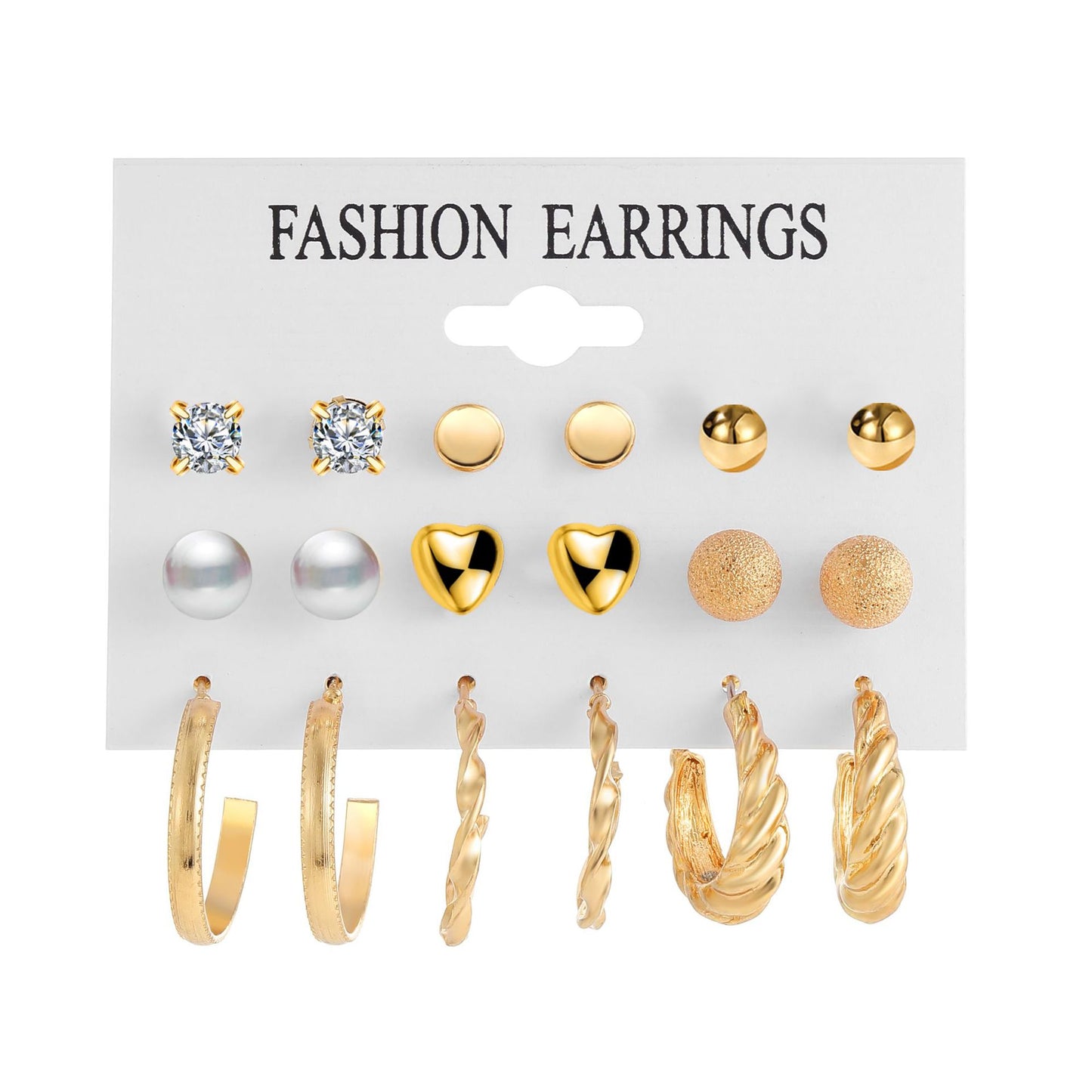 Simple Creative Vintage Pearl Circle Ear Earrings