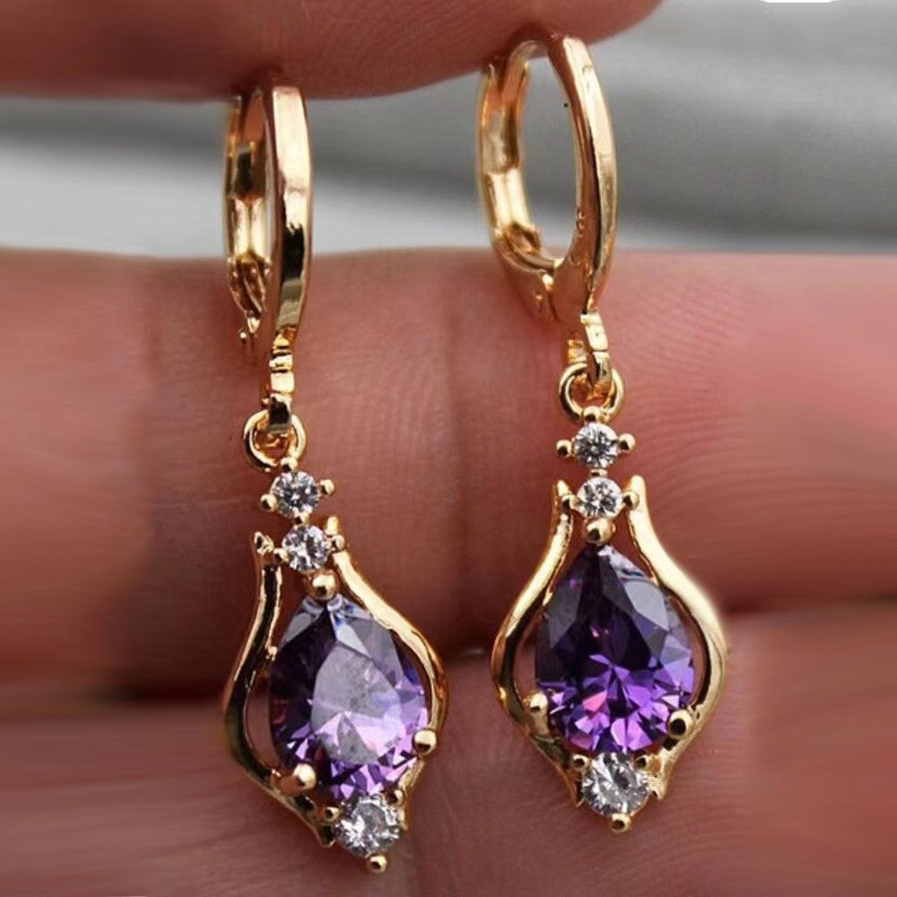 Drop-shaped Angel Eyes Female Korean Style Earrings