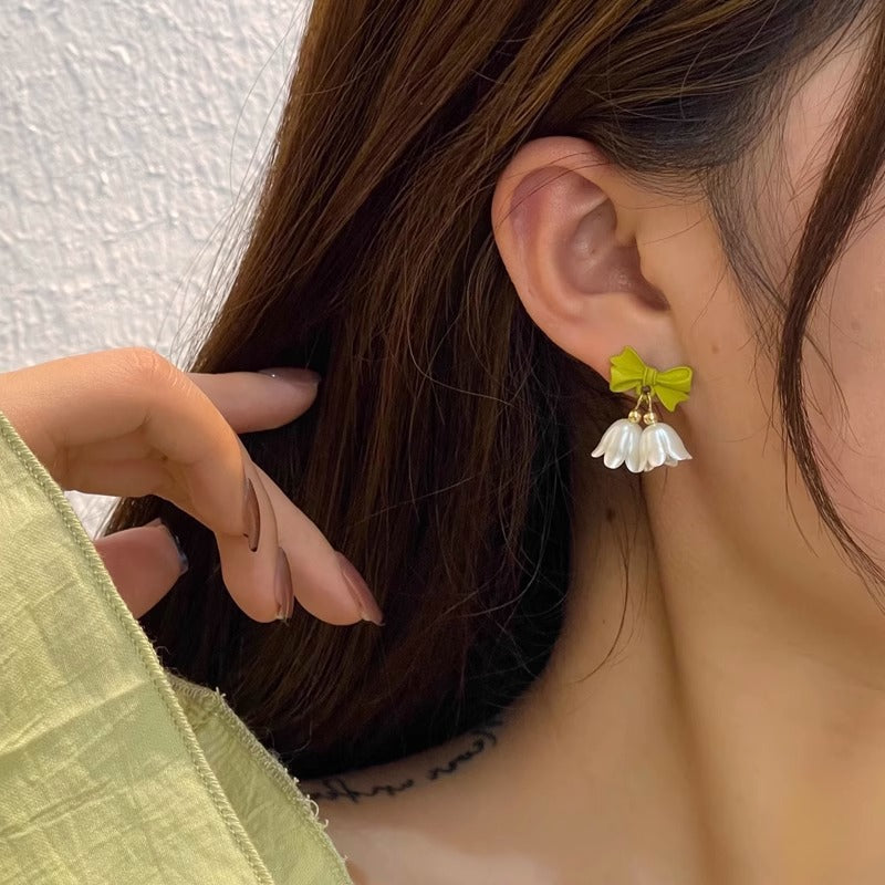 Sier Needle Korean Simple Design High-grade Earrings