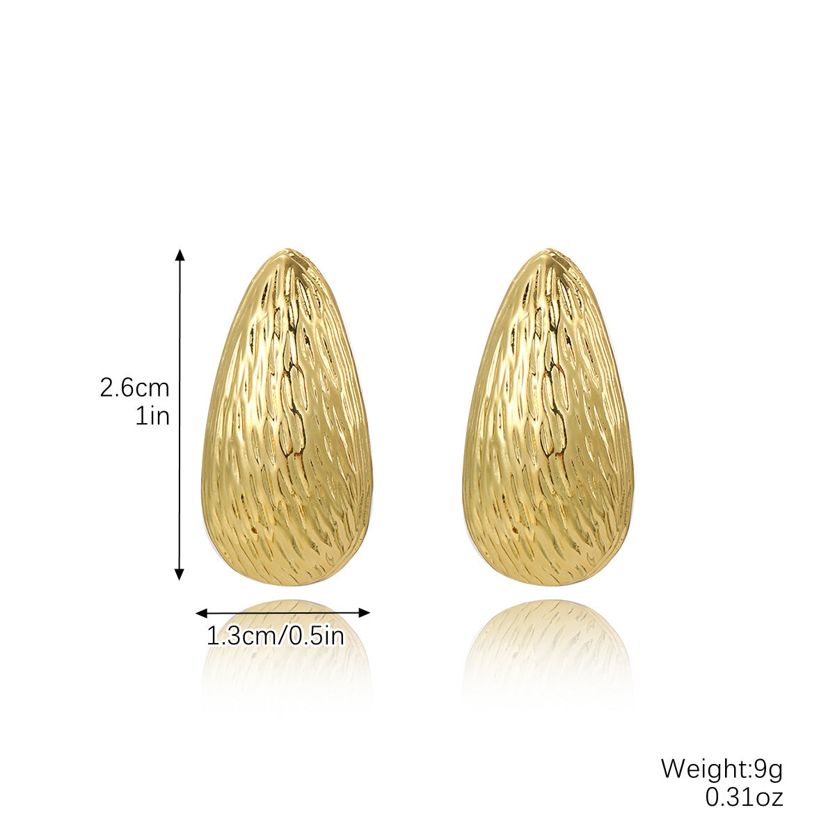 Metallic Simple Exaggerated Temperamental High-grade Metal Earrings