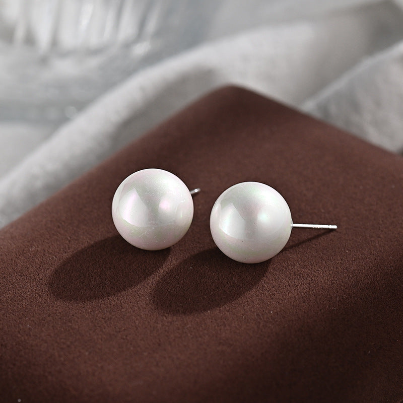 Women's Trendy Sterling Sier Pearl For Temperamental Minority Earrings