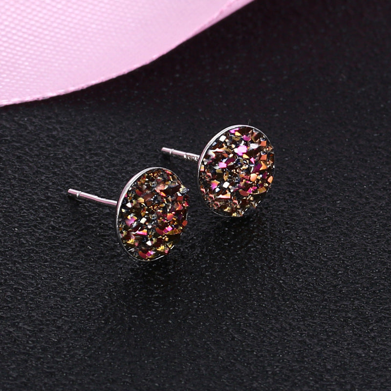 Women's & Men's Sier Vug Fashion Crystal Artistic Temperament Earrings