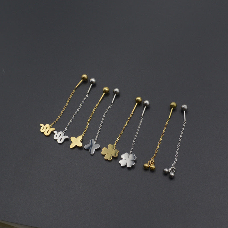 Five-pointed Star Female Chain Ear Hanging Earrings