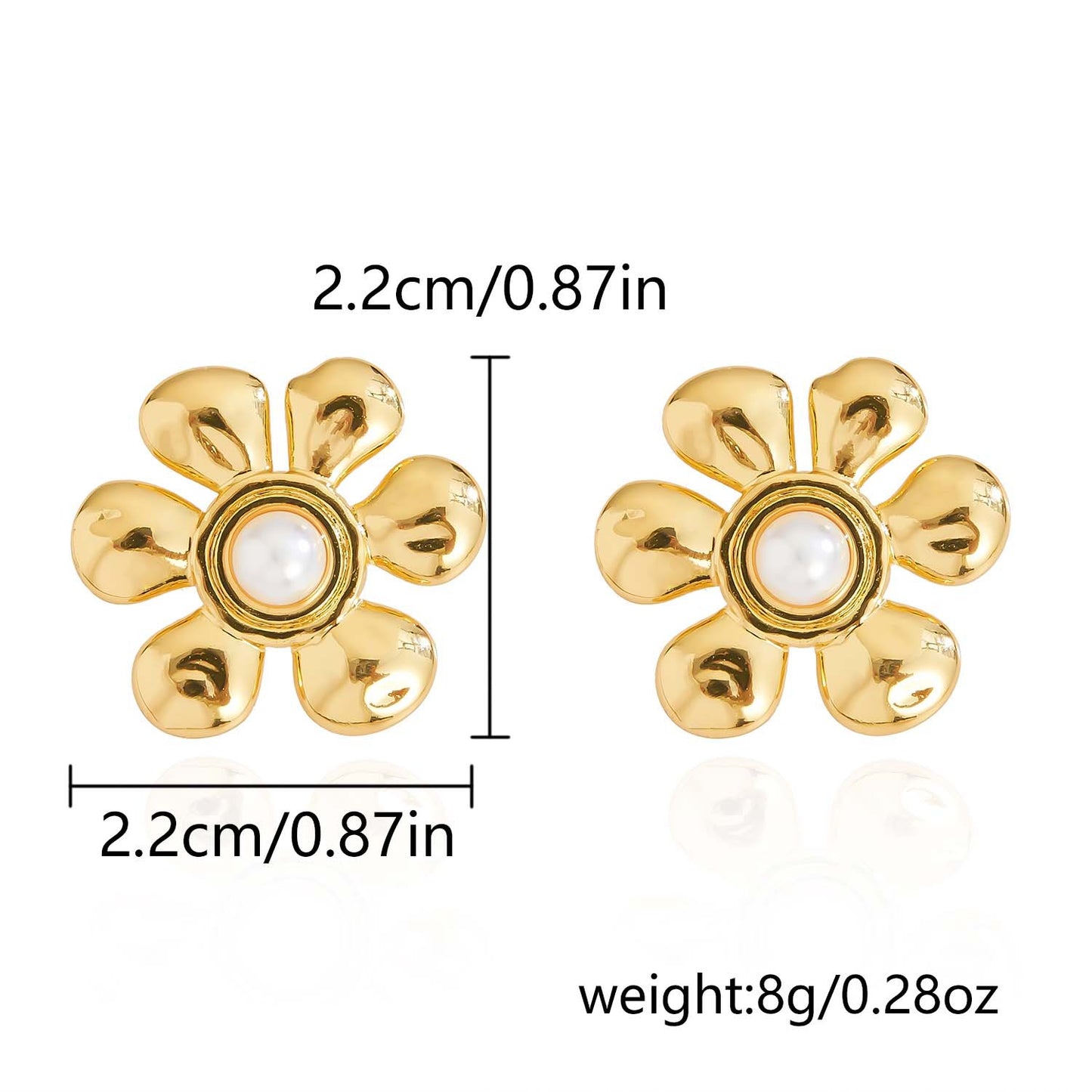 Women's French Flower For Fashion Graceful Geometric Earrings