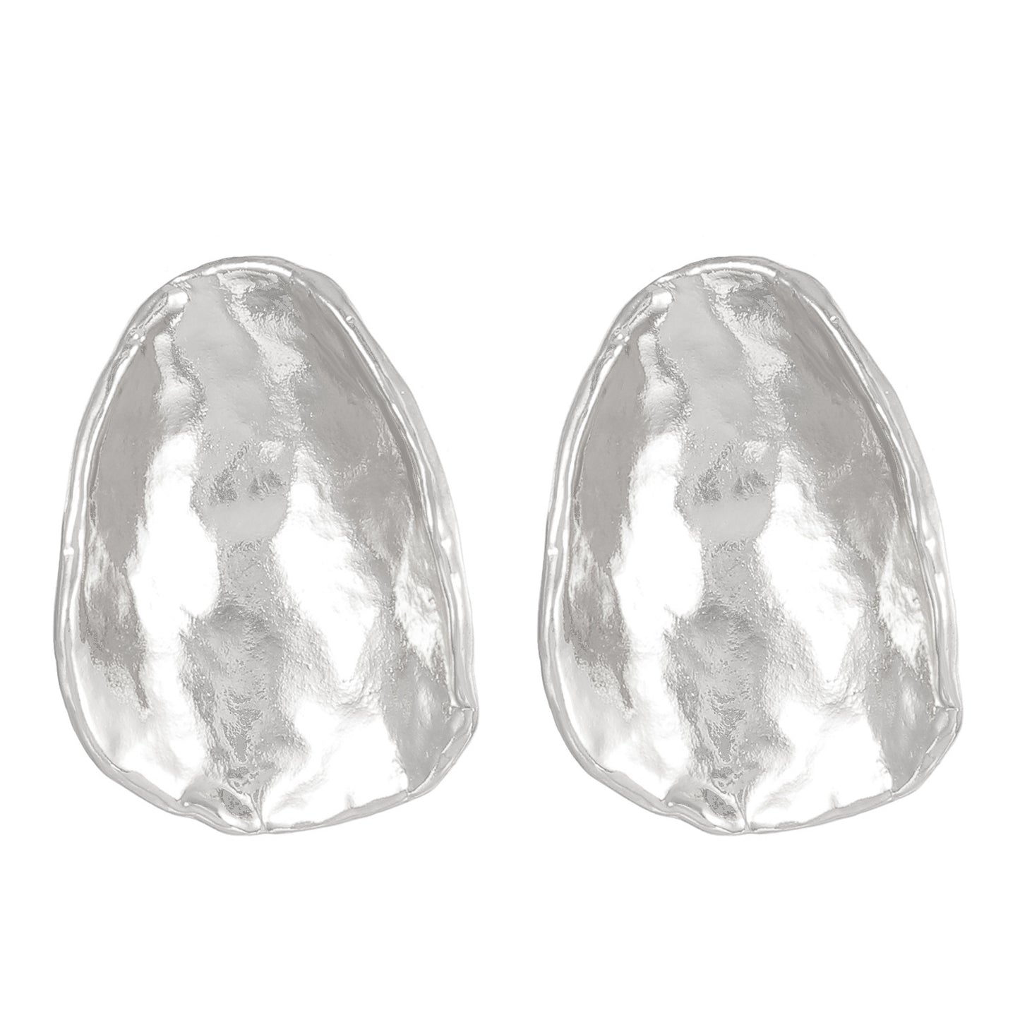 Women's Irregular French Entry Lux Design Texture Earrings