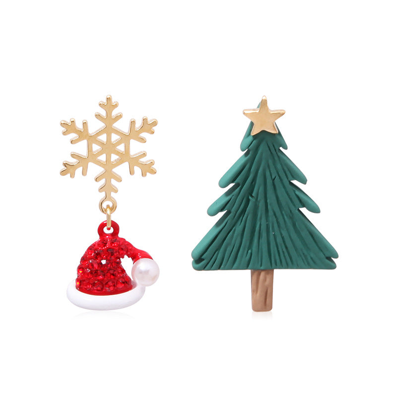 Christmas Series Fashion Delicate Diamond Tree Earrings