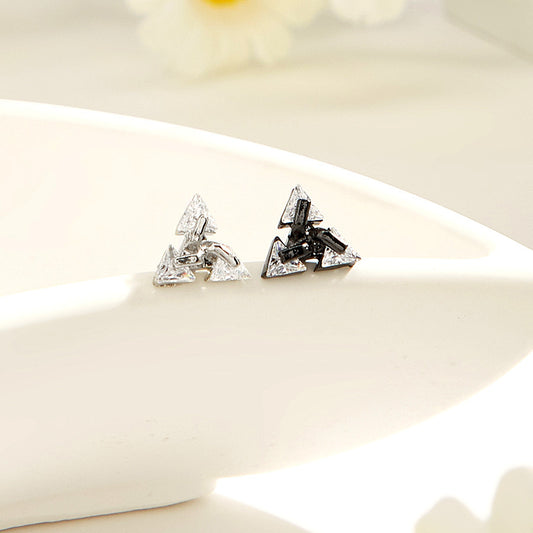 Triangle Geometric Ear Zircon Creative Piercing Personality Earrings