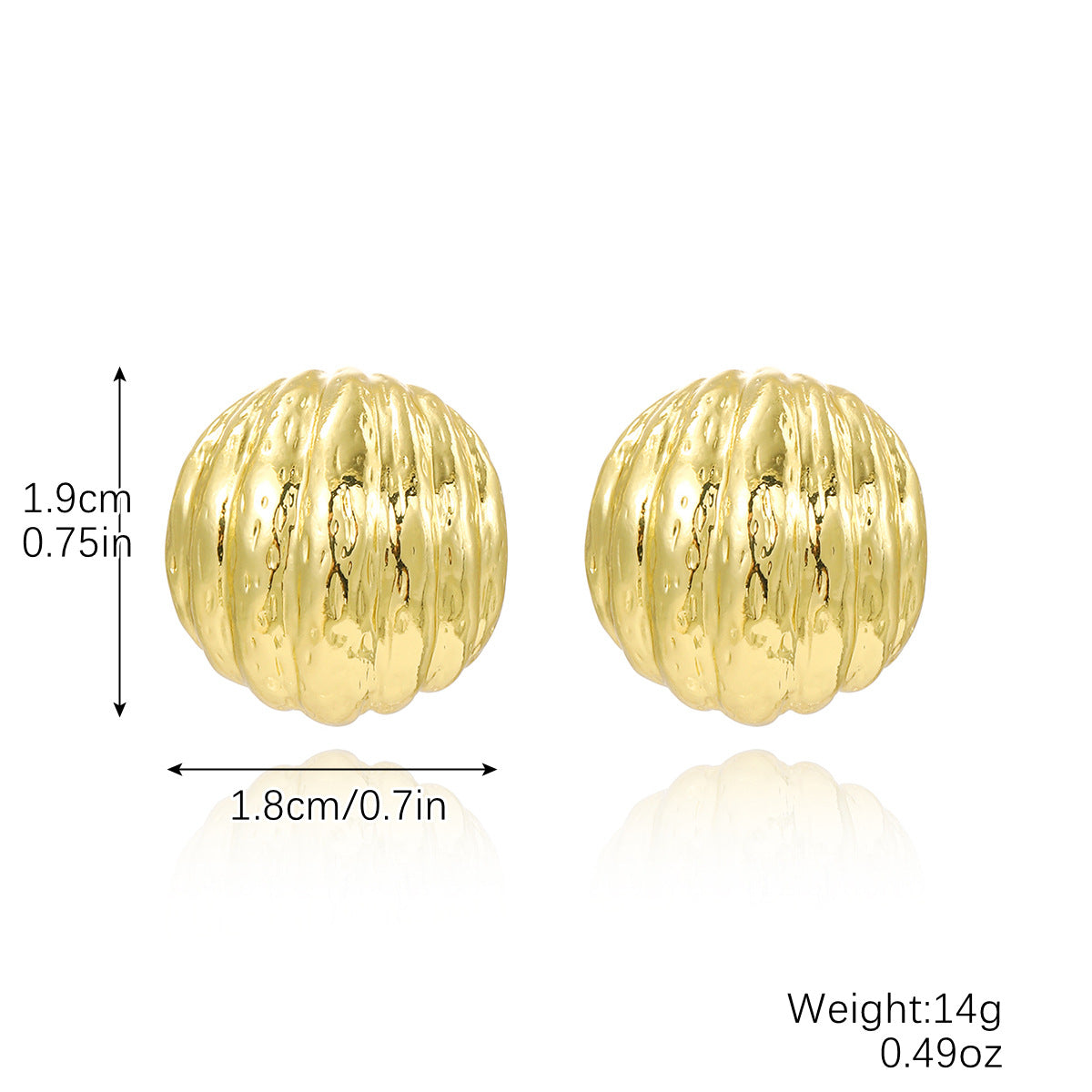 Metallic Simple Exaggerated Temperamental High-grade Metal Earrings