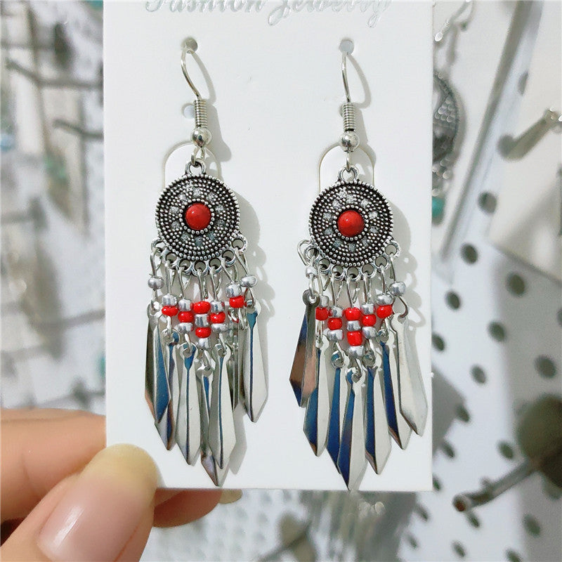 Ethnic Style Minority Scenic Spot Turquoise Earrings