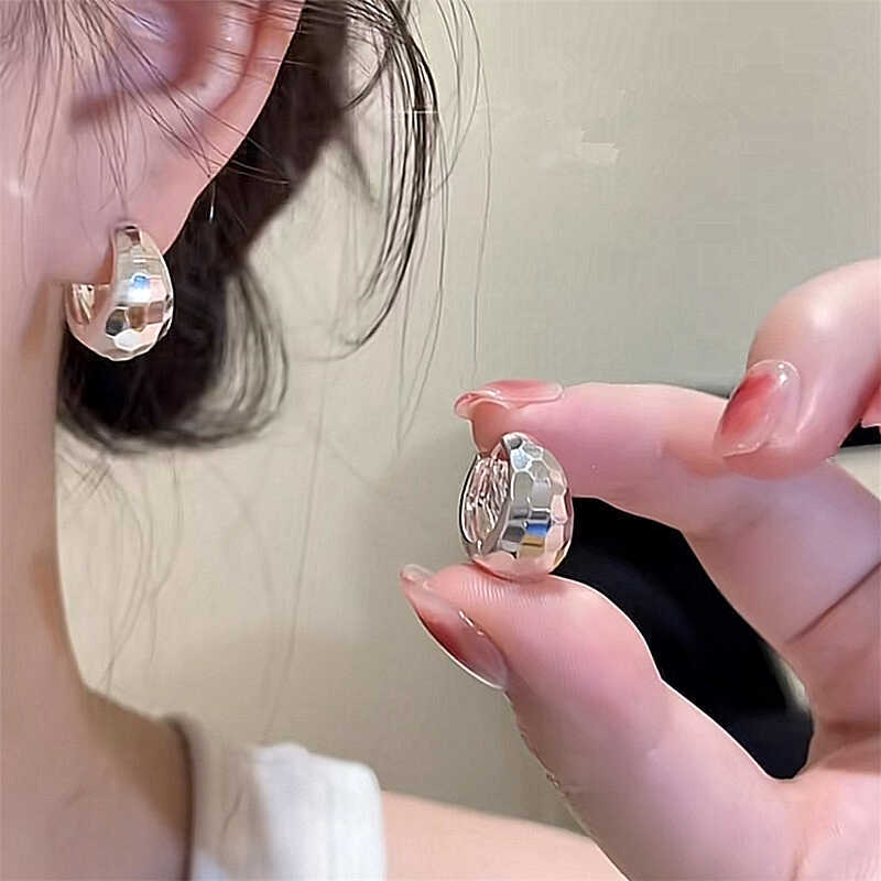 Sparkling Sier Ear Clip Shiny Ball Earrings