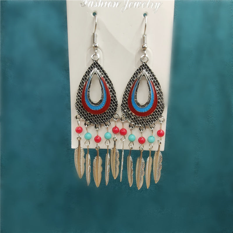 Ethnic Style Minority Scenic Spot Turquoise Earrings