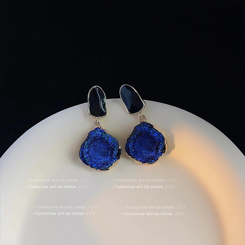 Enamel Female Niche High-grade Ear Exaggerating Earrings