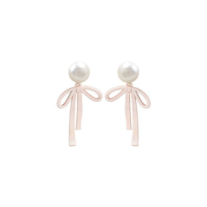 Pearl Back Female Dopamine Dignified Generous Style Light Earrings