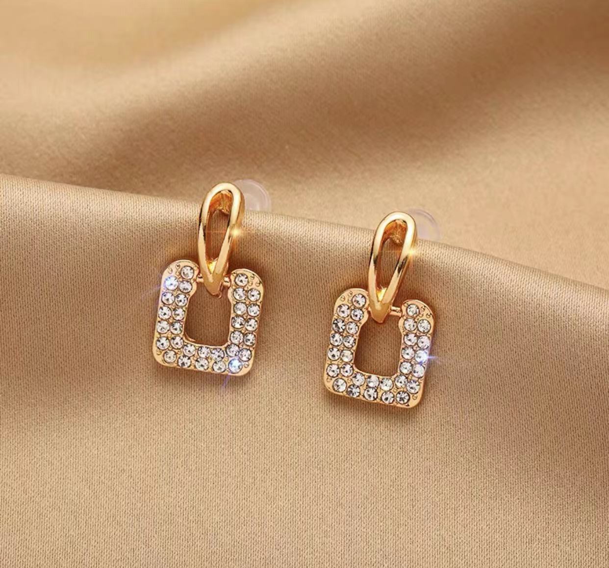 Sier Needle Korean Simple Design High-grade Earrings