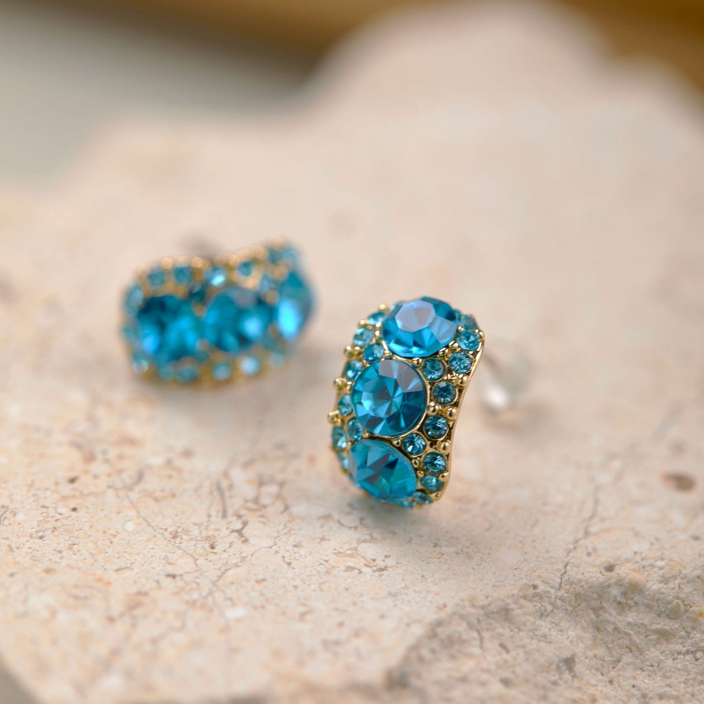 Cold Extract Blue Niche Design High-grade Ear Earrings