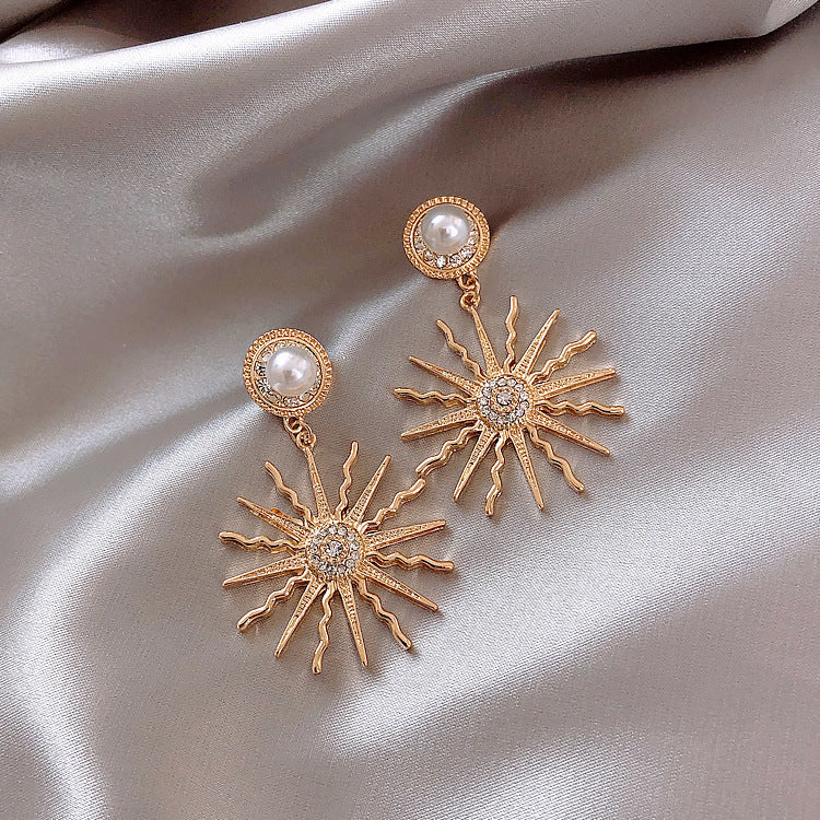 Women's Sier Pin Pearl High-grade Temperament Entry Earrings