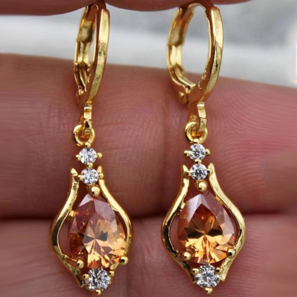 Drop-shaped Angel Eyes Female Korean Style Earrings