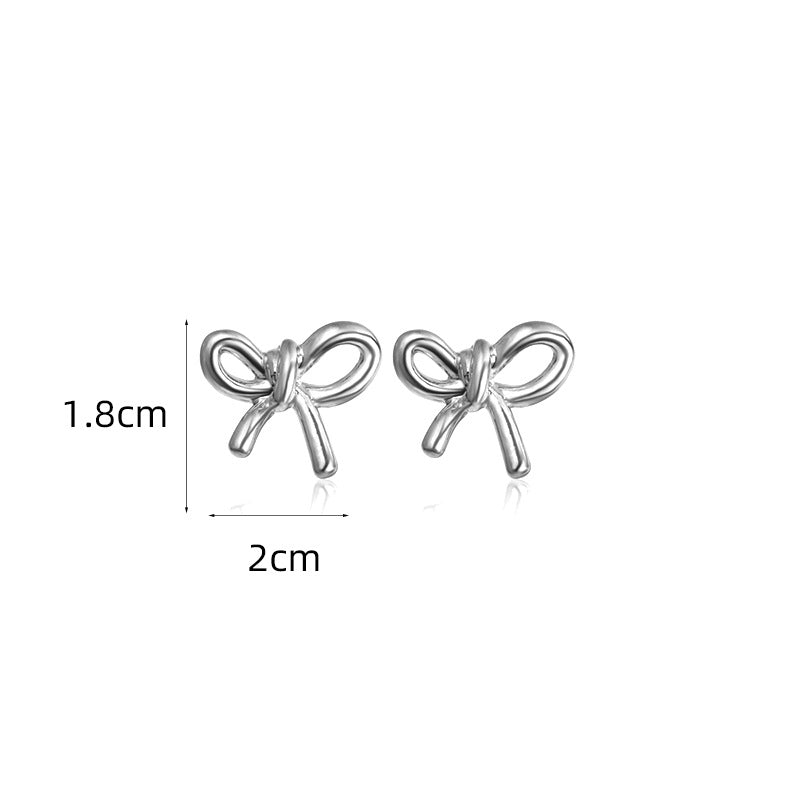 Fashion Golden Bow High-grade Personalized Style Earrings