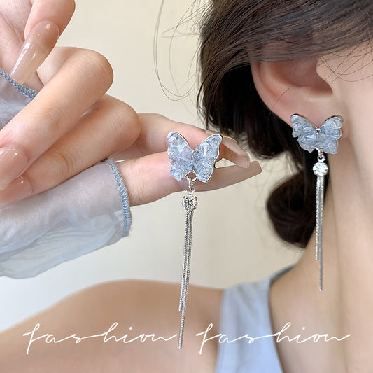 Unique Design Light Luxury High-grade Ice Crystal Earrings