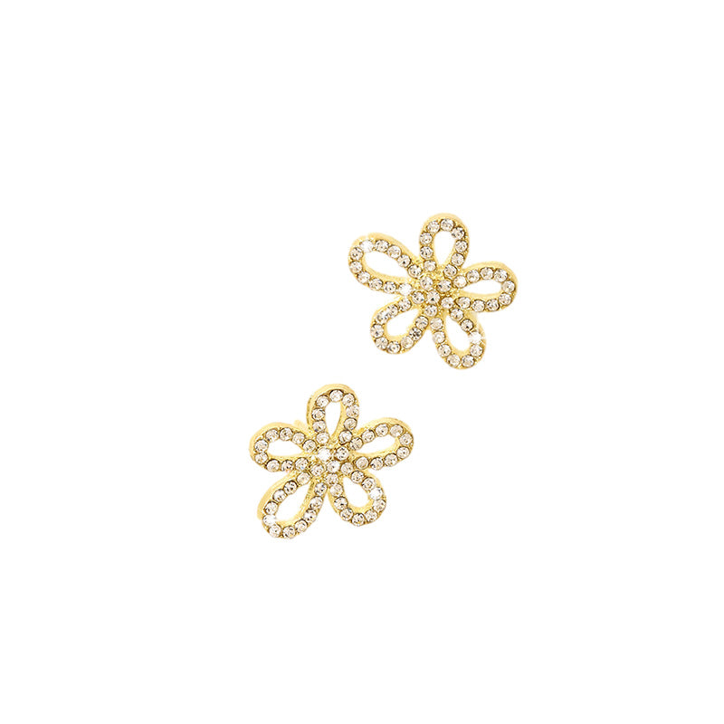 Style Sier Pin Flower Fashion Simple Earrings