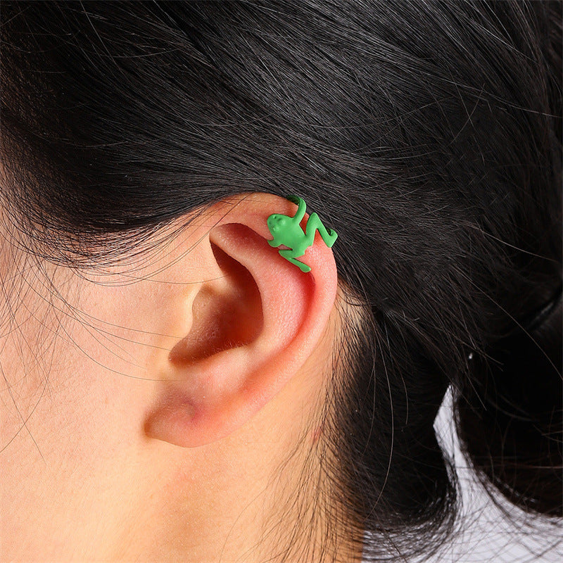 Personality Frog Lizard Ear Clip Retro Earrings