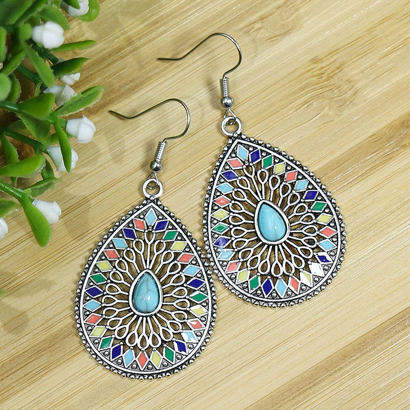 Women's Retro Long Fashion Creative Bell Acrylic Earrings