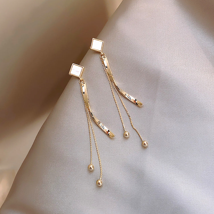 Women's Sier Pin Pearl High-grade Temperament Entry Earrings