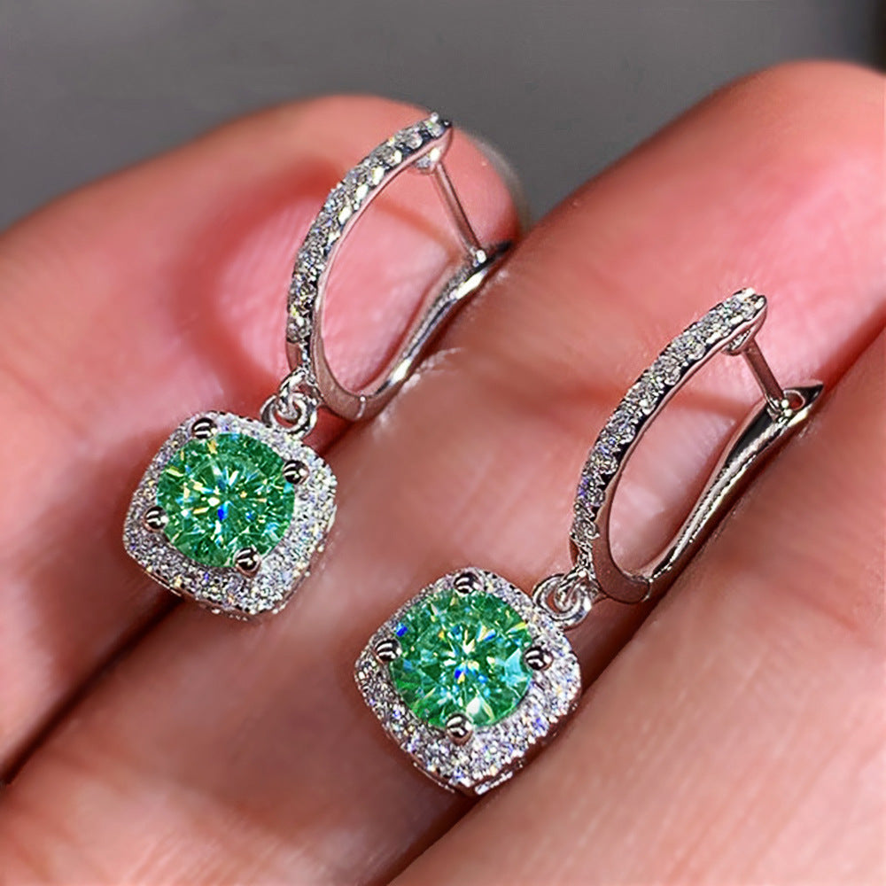 Inlaid Zircon Ear Clip Female Minority Earrings