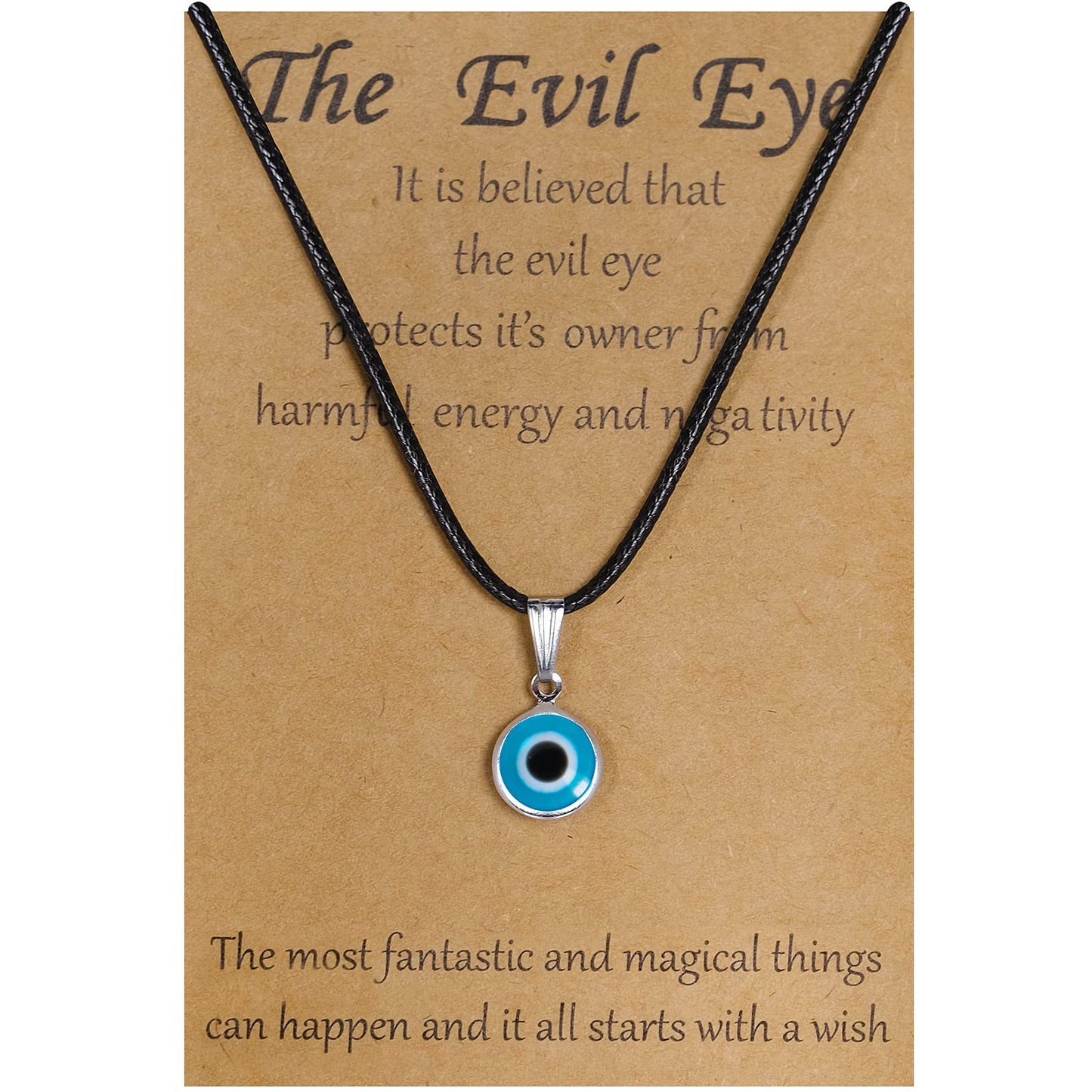 Eye Simple Blue Eyes Leather Rope Turkish Evil Necklaces