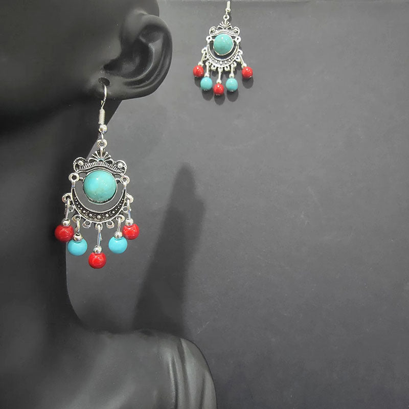 Ethnic Style Minority Scenic Spot Turquoise Earrings