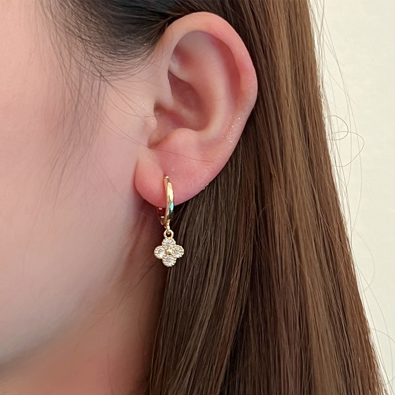 Women's Zircon Ear Bone Daily Commuter Sterling Earrings