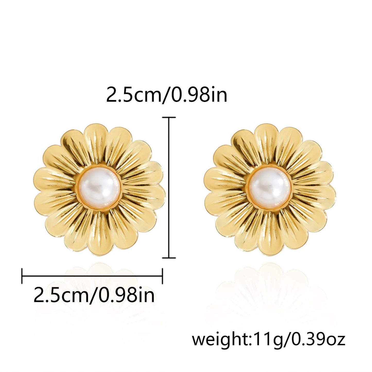 Women's French Flower For Fashion Graceful Geometric Earrings