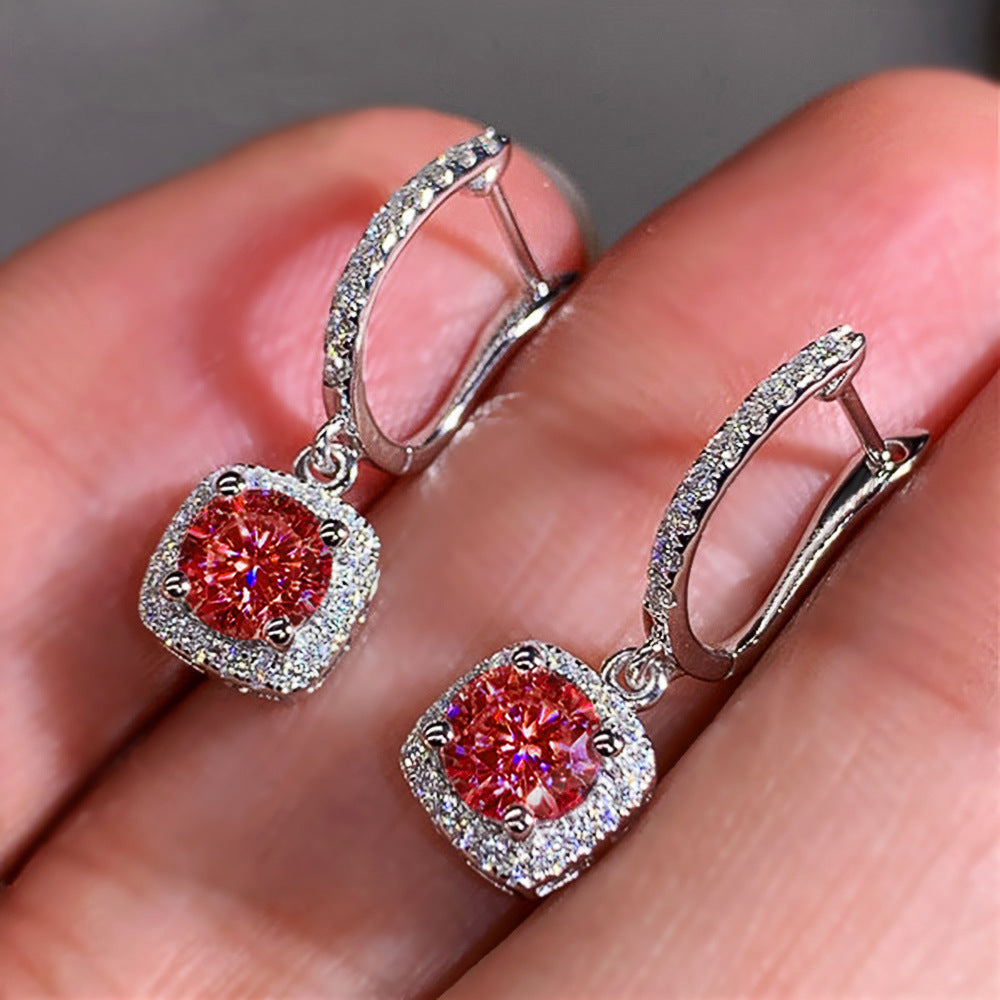 Inlaid Zircon Ear Clip Female Minority Earrings