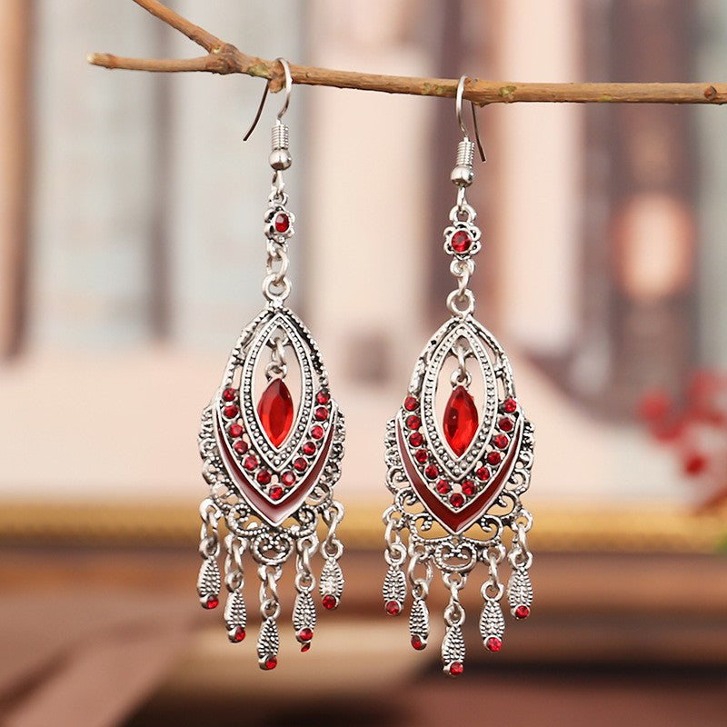 Water Drop Chinese Style Elegant Female Vintage Earrings