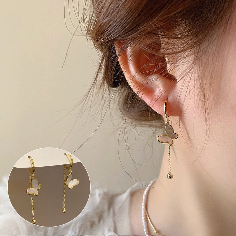 Women's Sweet Bow Tassel Ear Bone Clip Simple Fashionable Earrings