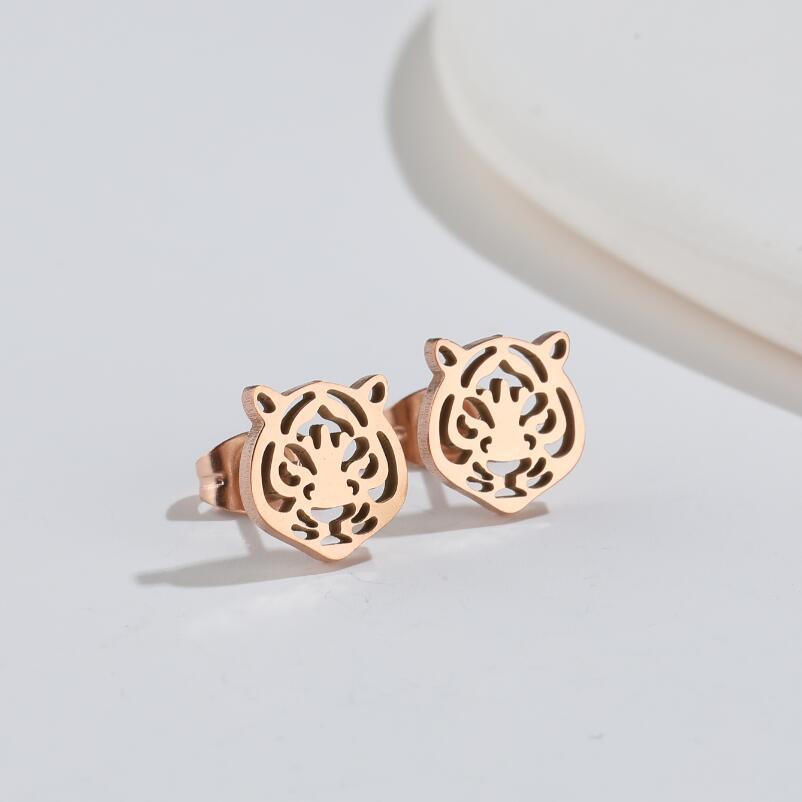 Style Chinese Zodiac Tiger High Profile Generous Creative Earrings