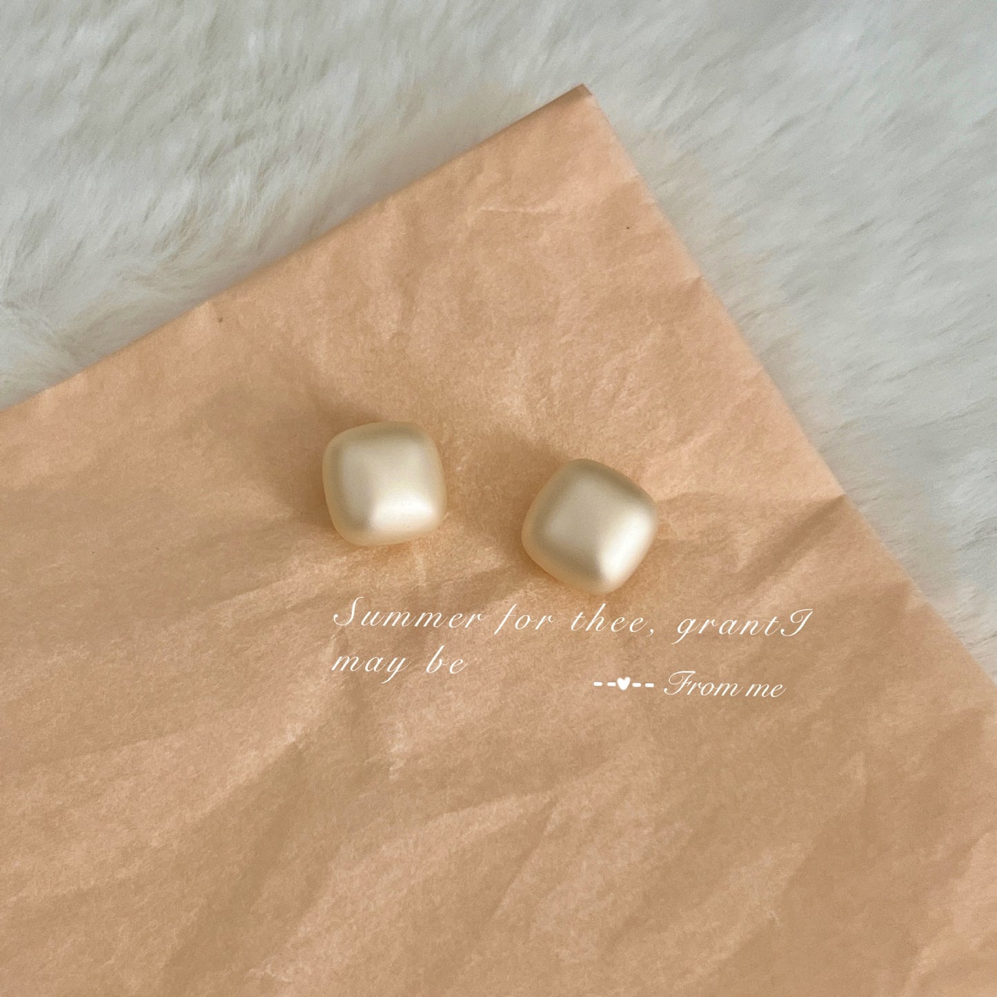 Women's Sier Needle Square Pearl Simple Fashion French Retro Rings