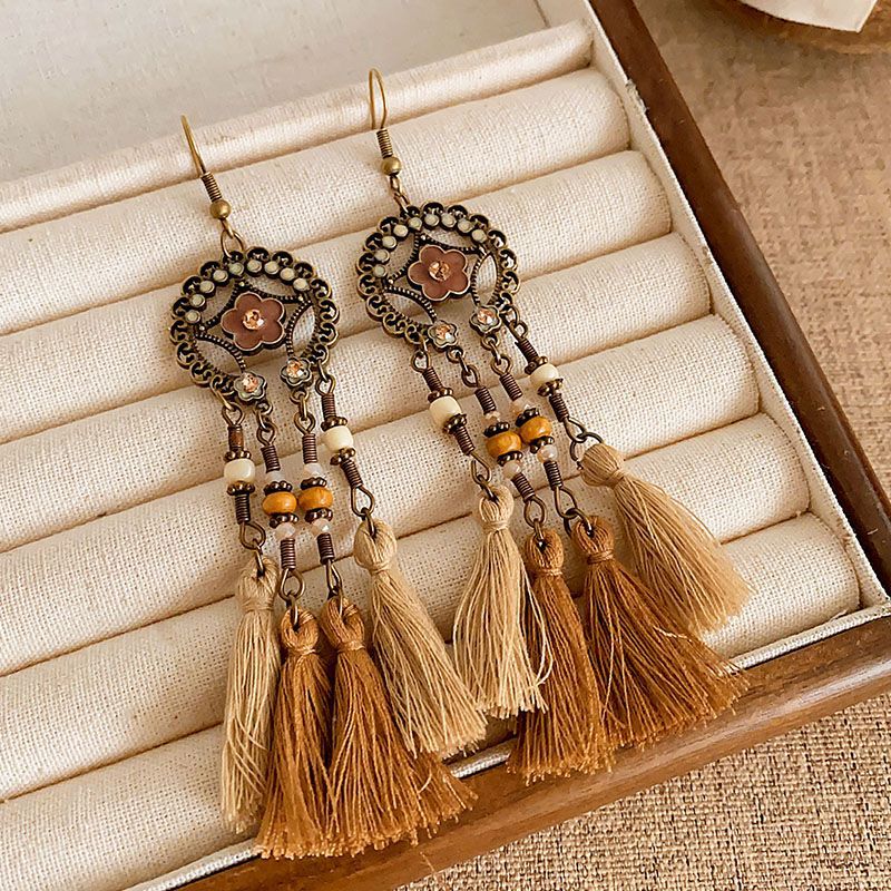 Women's Bohemian Tassel High-grade Chinese Style Earrings