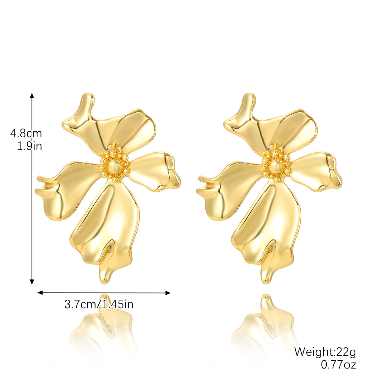 Metallic Simple Exaggerated Temperamental High-grade Metal Earrings