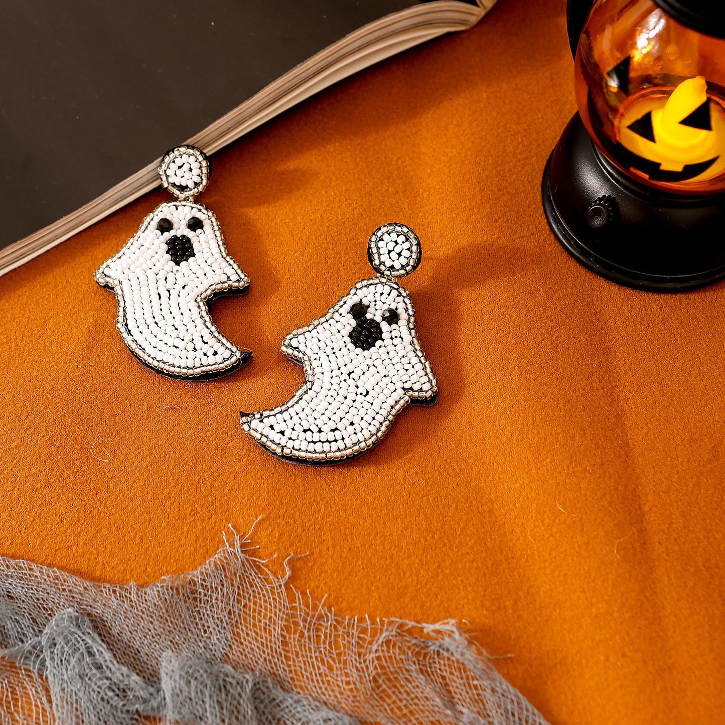 Funny Ghost Festival Halloween Hat Creative Bead Rings