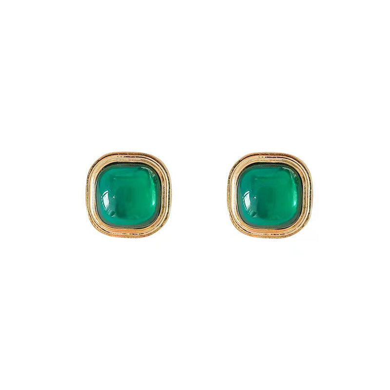 Design Square Enamel High Sense Fashion Earrings