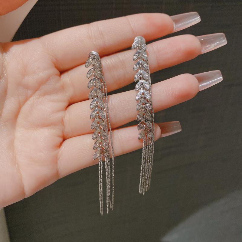 High-grade Chain Wheat Tassel Fashion Ear Elegant Niche Earrings