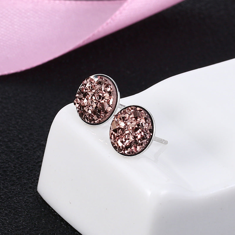 Women's & Men's Sier Vug Fashion Crystal Artistic Temperament Earrings