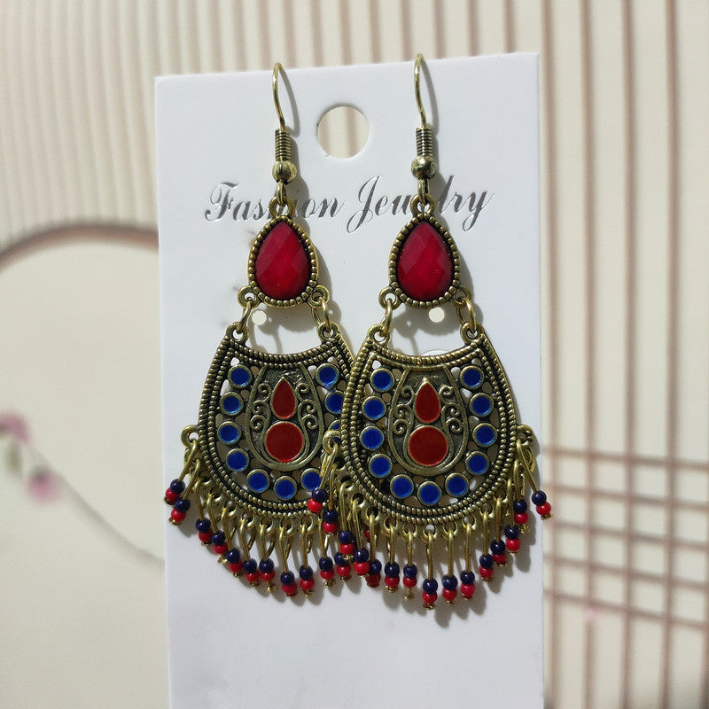 Ethnic Style Minority Scenic Spot Turquoise Earrings